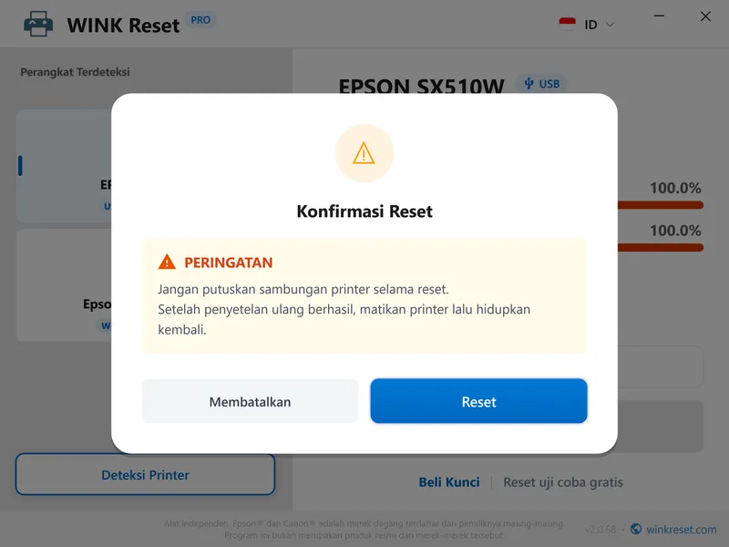 atasi service required epson wic konfirmasi id
