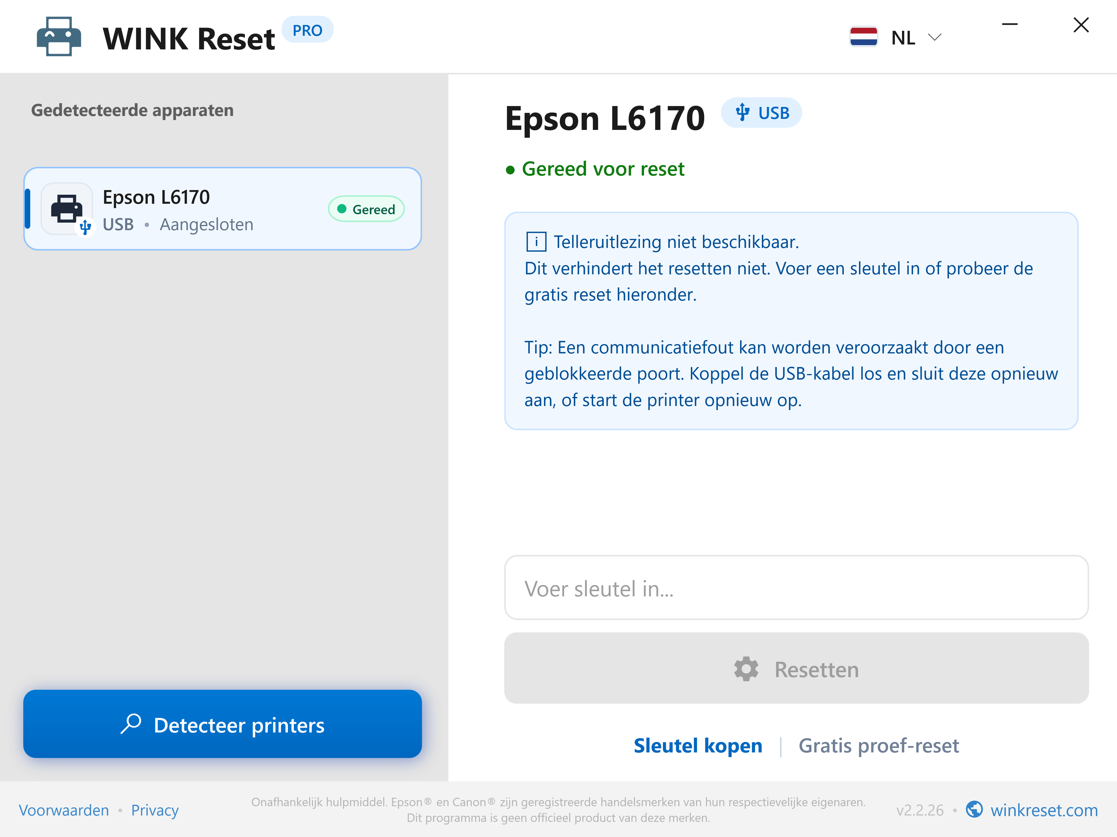 Onderscheid tussen onderhoudscassettes (Maintenance Box) en inktkussens - WINK Reset PRO (NL)