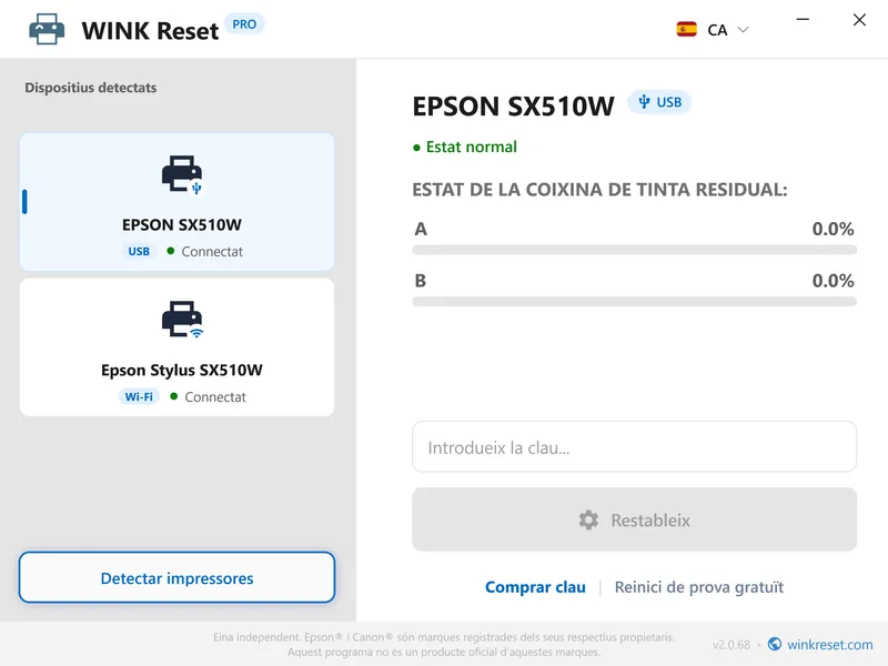 comptadors epson reiniciats a zero amb exit