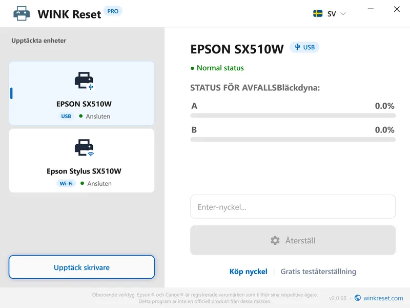 epson blaeckkudde raeknare framgangsrikt aterstaellda noll