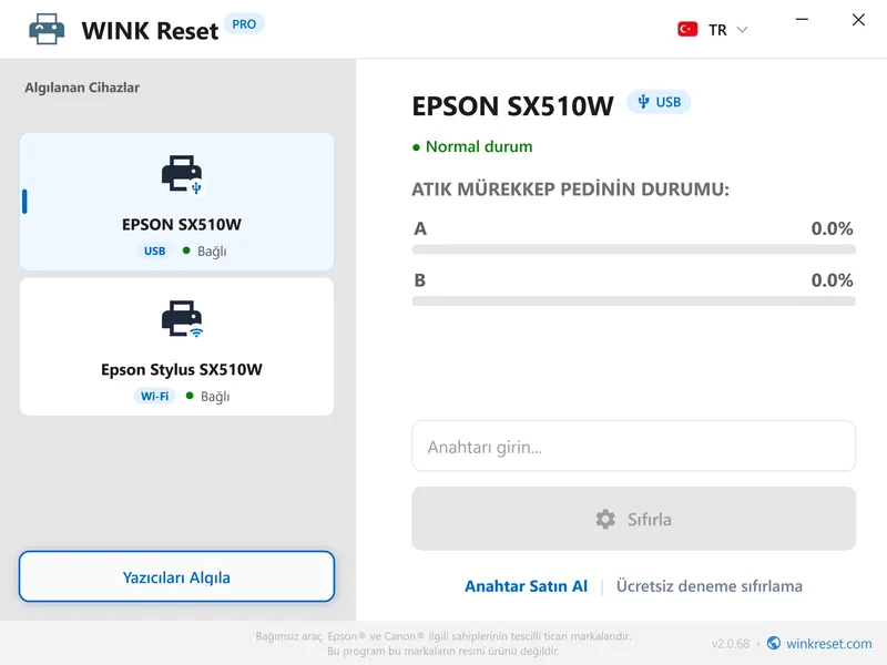 epson murekkep pedi sayaclari basariyla sifirlandi