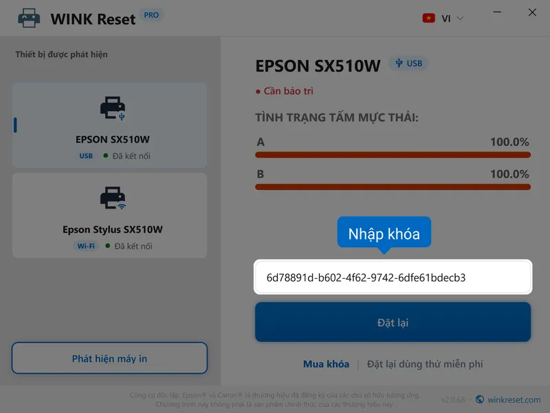 epson reset muc thai wic nhap key vi