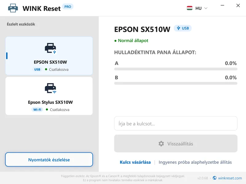 epson tintaparna szamlalok sikeresen nullazva