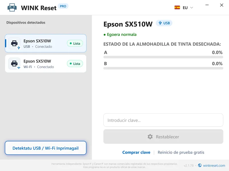 epson waste ink pad counters successfully reset zero eu