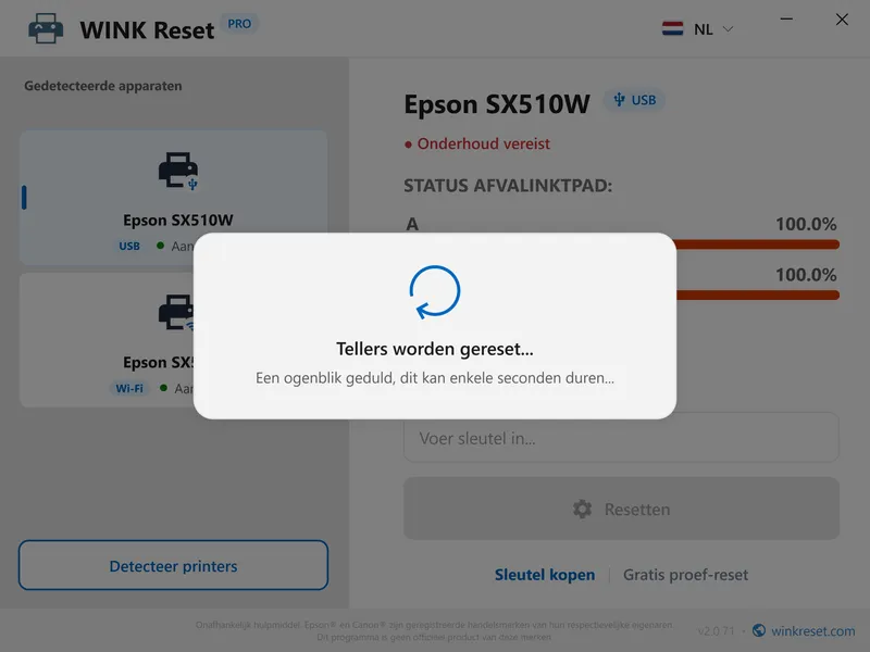 knipperende rode lampjes epson wic oplossen nl