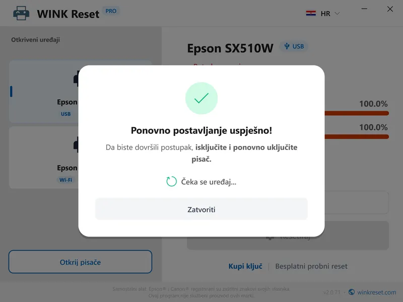 wink reset jastucic tinte wic uspjeh ponovno pokreni hr