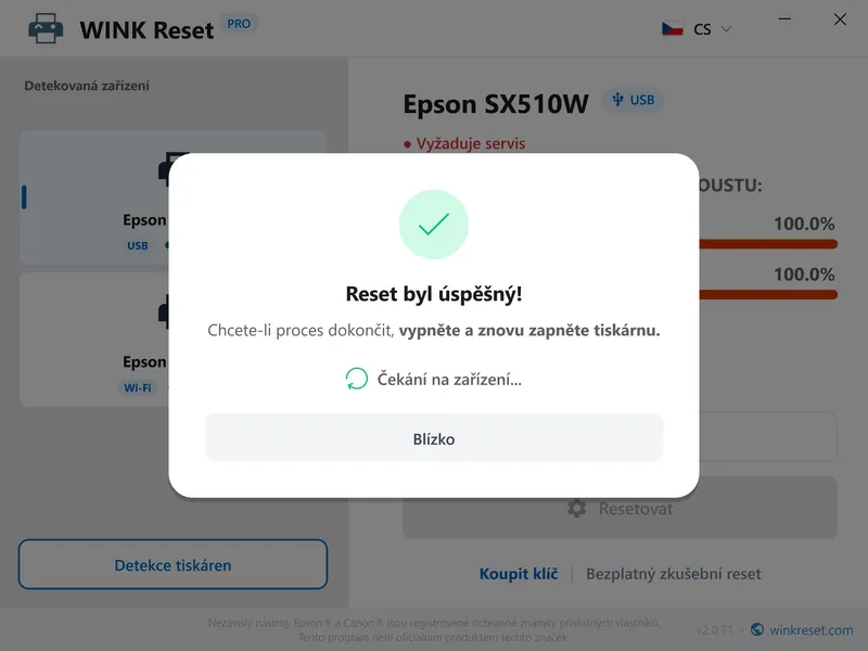 wink reset odpadni nadobka wic uspech restart cs