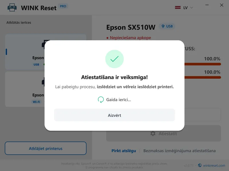 wink reset tintes spilventins wic panakums restartet lv