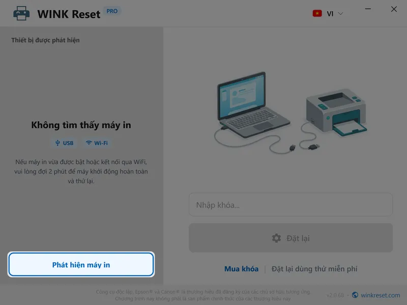 wink reset tran bo nho muc wic epson tim may in vi