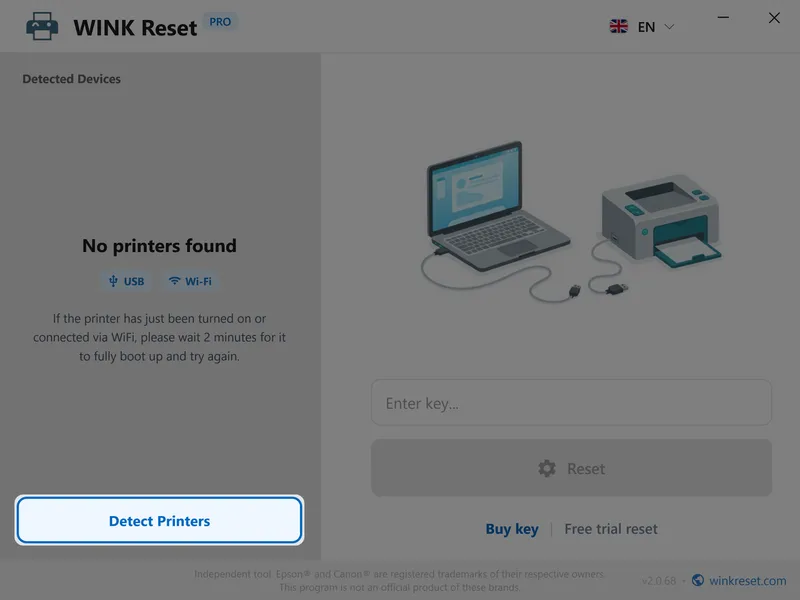 wink waste ink counter wic detect printers en