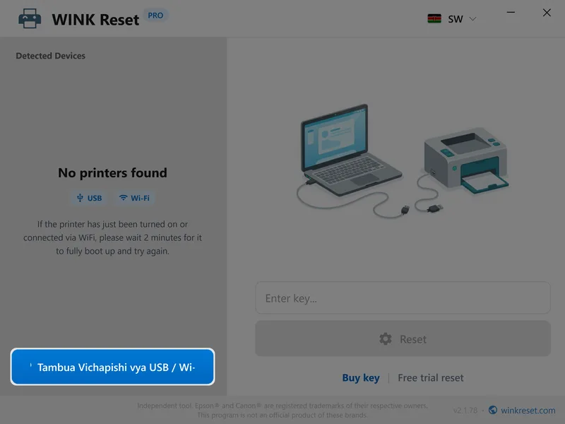 wink waste ink counter wic detect printers sw